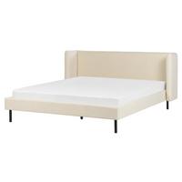POLSTERBETT 160/200cm Helles Beige Arette - Beige, Textil (160/200cm) - Beliani