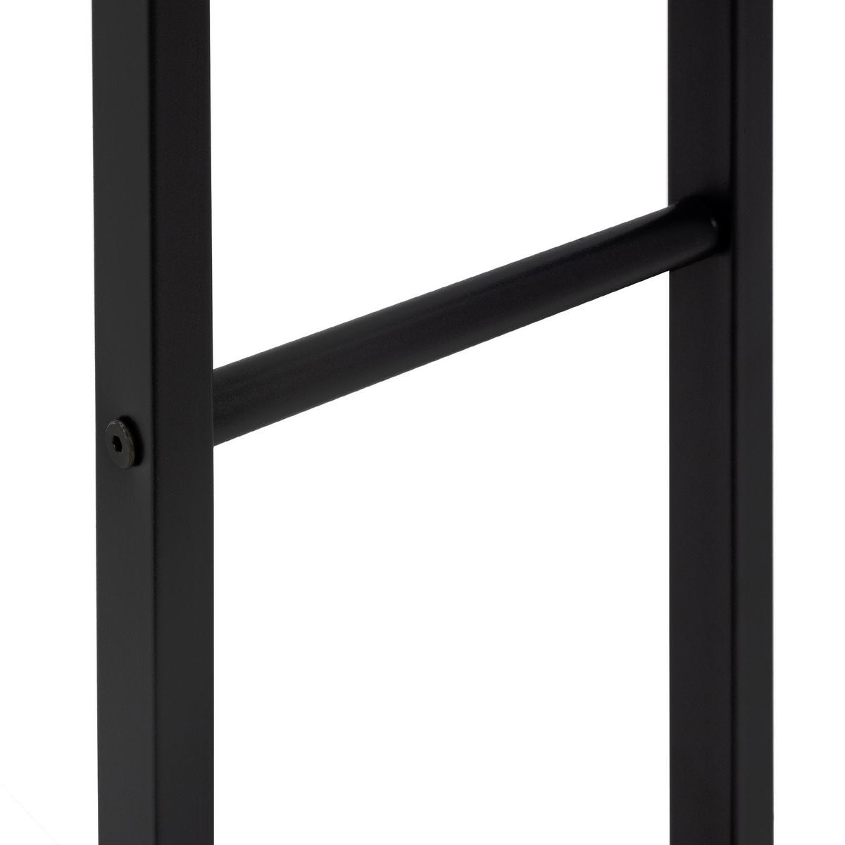 KAMINHOLZREGAL - Schwarz, Metall (25/100/80cm) - ML-DESIGN
