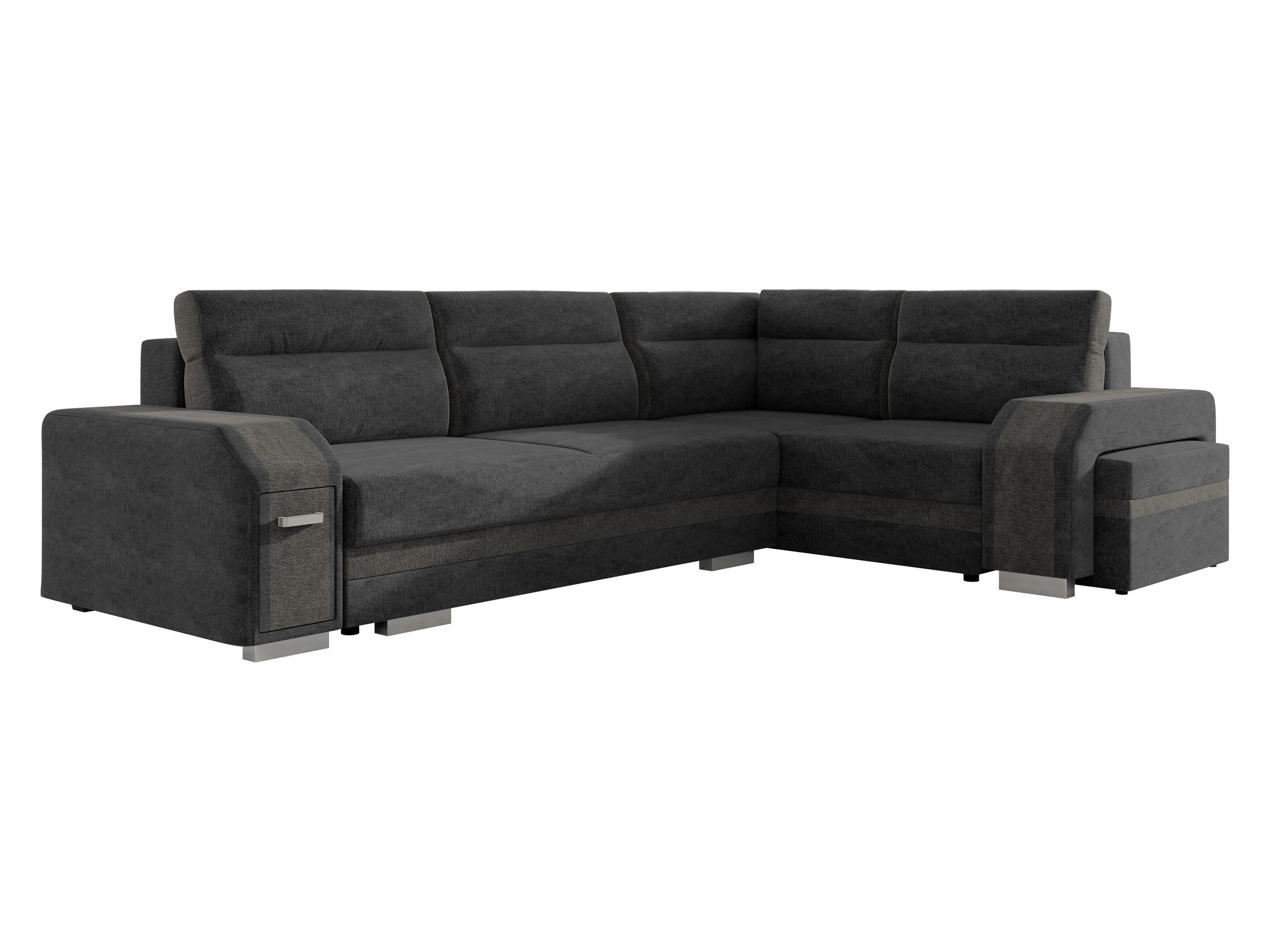 ECKSOFA Assan, Seite: Rechts - Chromfarben/Dunkelgrau, Holz/Kunststoff (305/205cm) - MIRJAN24