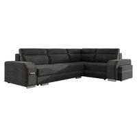 ECKSOFA Assan, Seite: Rechts - Chromfarben/Dunkelgrau, Holz/Kunststoff (305/205cm) - MIRJAN24