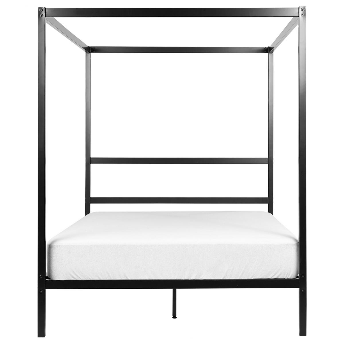 HIMMELBETT 140/200cm Schwarz Lestards - Schwarz, Metall (140/200cm) - Beliani