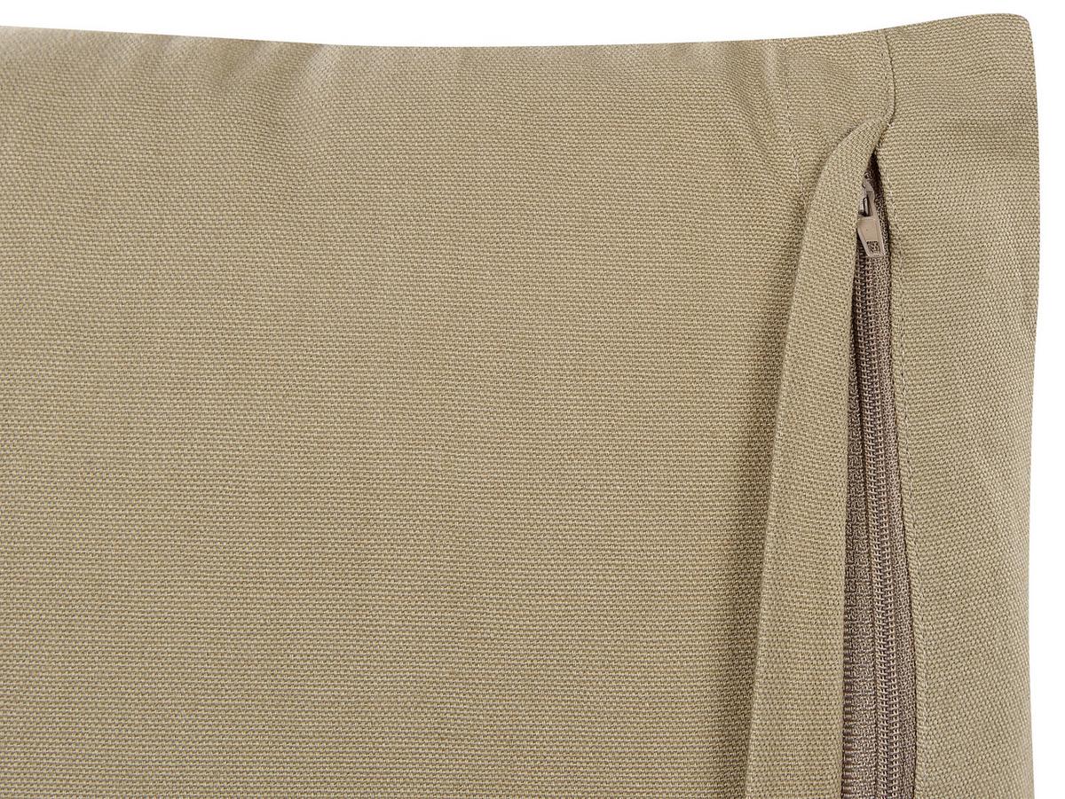 DEKOKISSEN Cremeweiß 45/45 cm Senecio - Ecru, Naturmaterialien/Textil (45/45cm) - Beliani