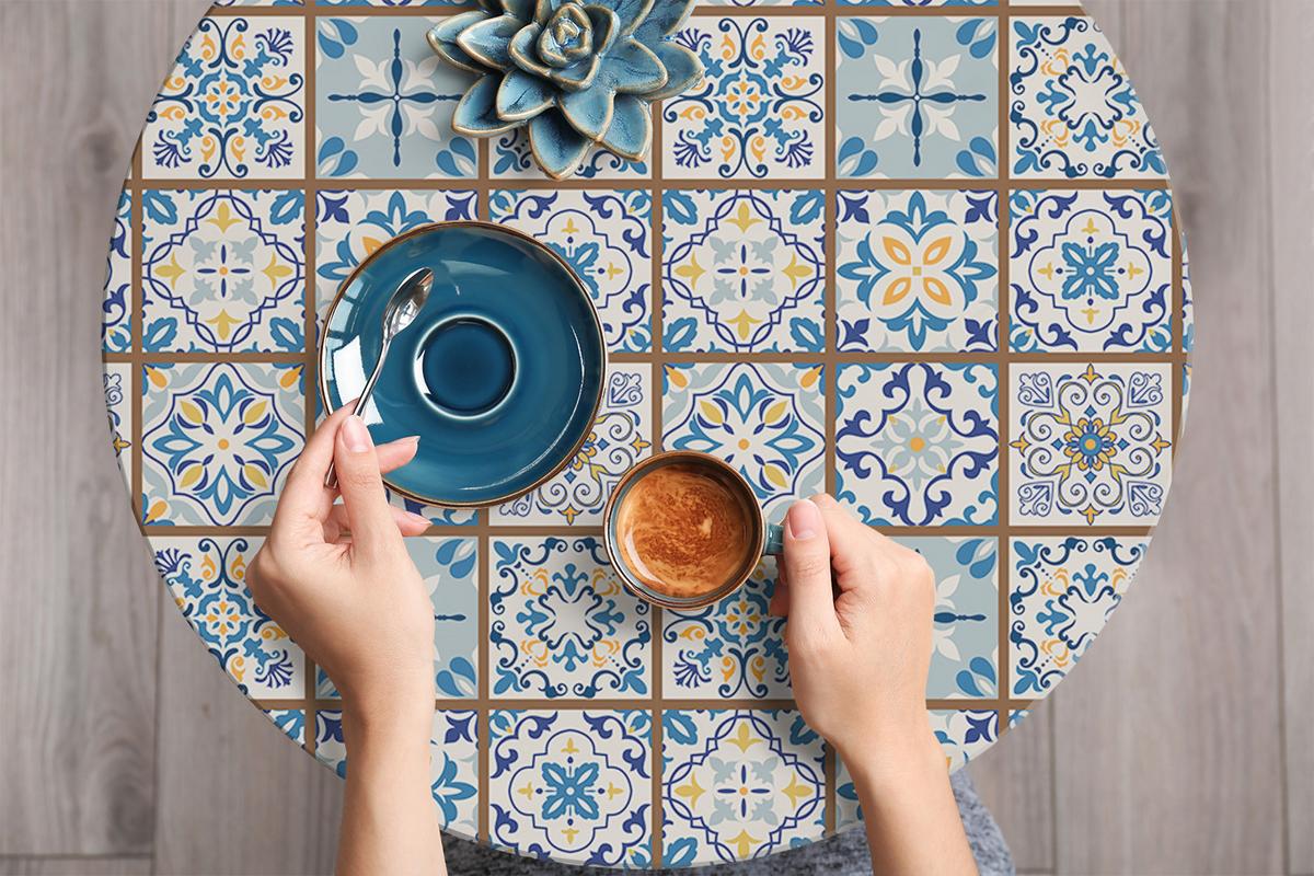 MÖBELAUFKLEBER 100x50 cm Griechisches Mosaik - Multicolor, Kunststoff (100/50/50cm) - TULUP