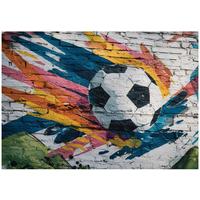 FOTOTAPETE Jungen Fußball Bunt 150x105 cm - Multicolor, Papier (150/105cm) - Wallarena