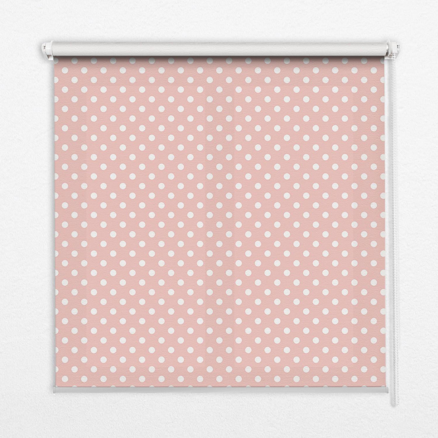 INNENROLLO - Fensterrollo - Rollo - 110x140 cm - Weiße Punkte - Weiß, Kunststoff (110/140/0.5cm) - TULUP