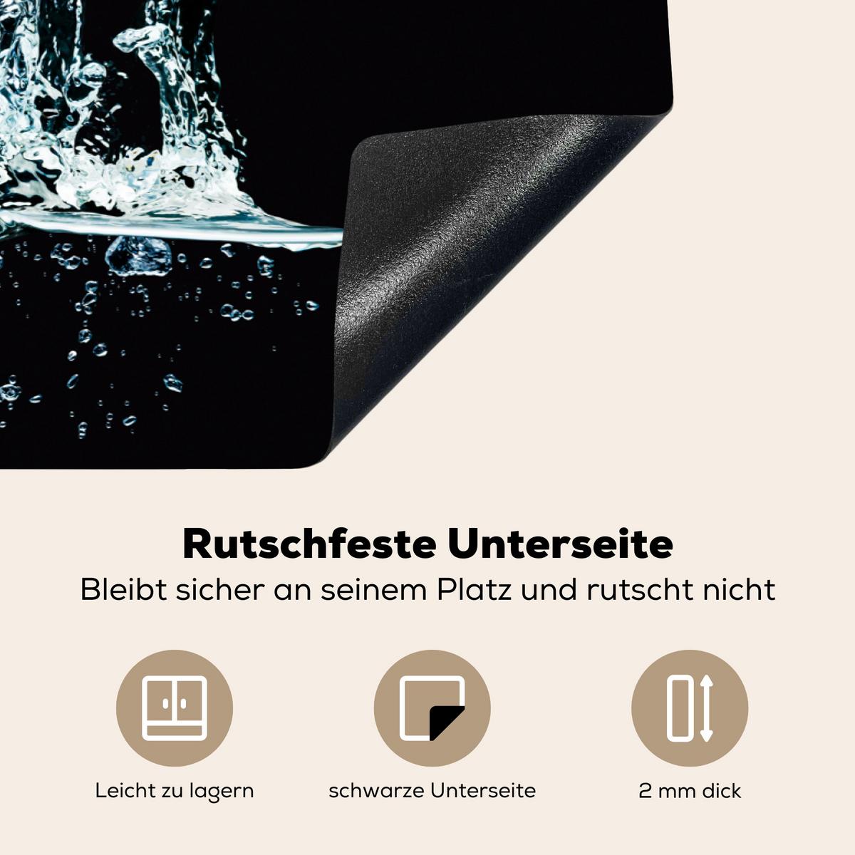 HERDABDECKPLATTE Wasser - Obst - Orange - Erdbeere - Kirsche - Schwarz Ceranfeldabdeckung 76x51.5 cm - Orange, Kunststoff (76/51.5/0.2cm) - MuchoWow