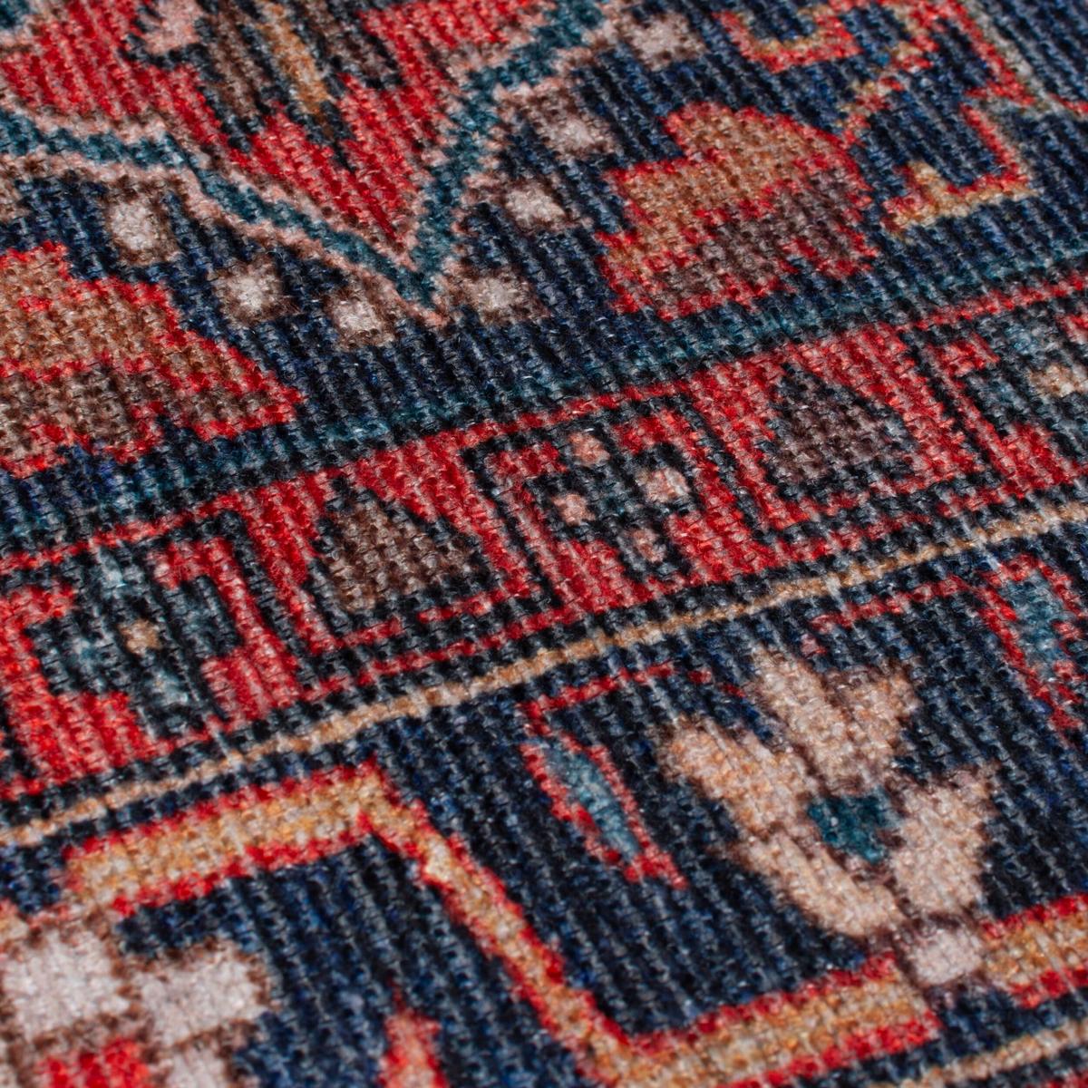 TEPPICH Waschbar HURST, orientalisch mit Medaillon, Rot, 60 x 230 cm - Rot, Textil (230/60cm) - KADIMA DESIGN
