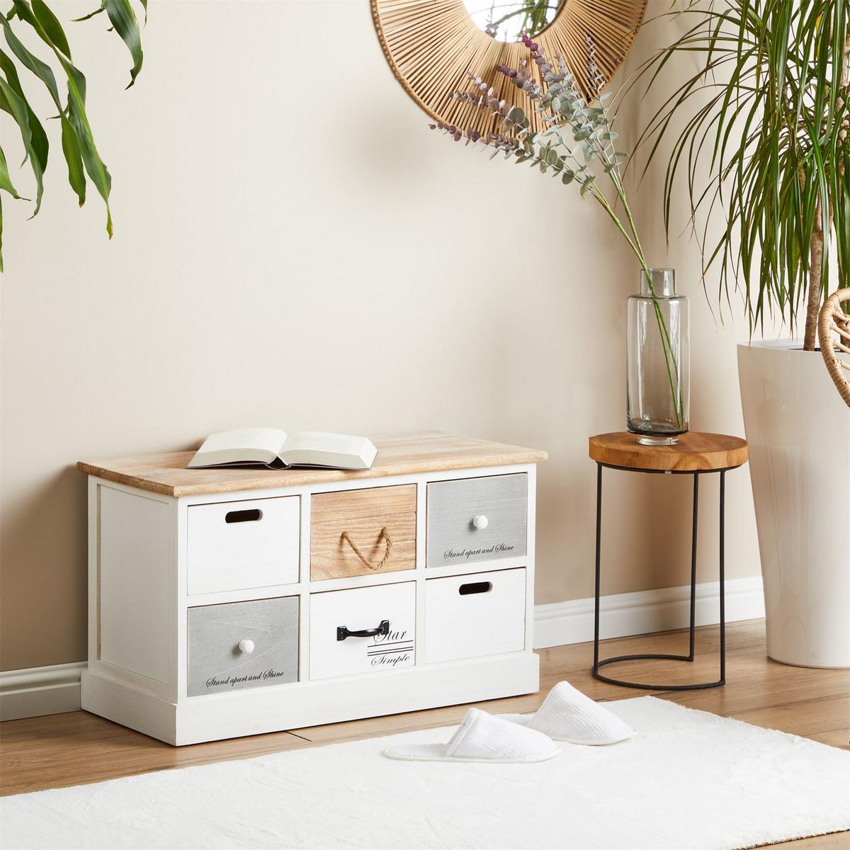 SITZBANK SALVA weiß - Weiß, Holz (73/41/32cm) - CARO-Möbel