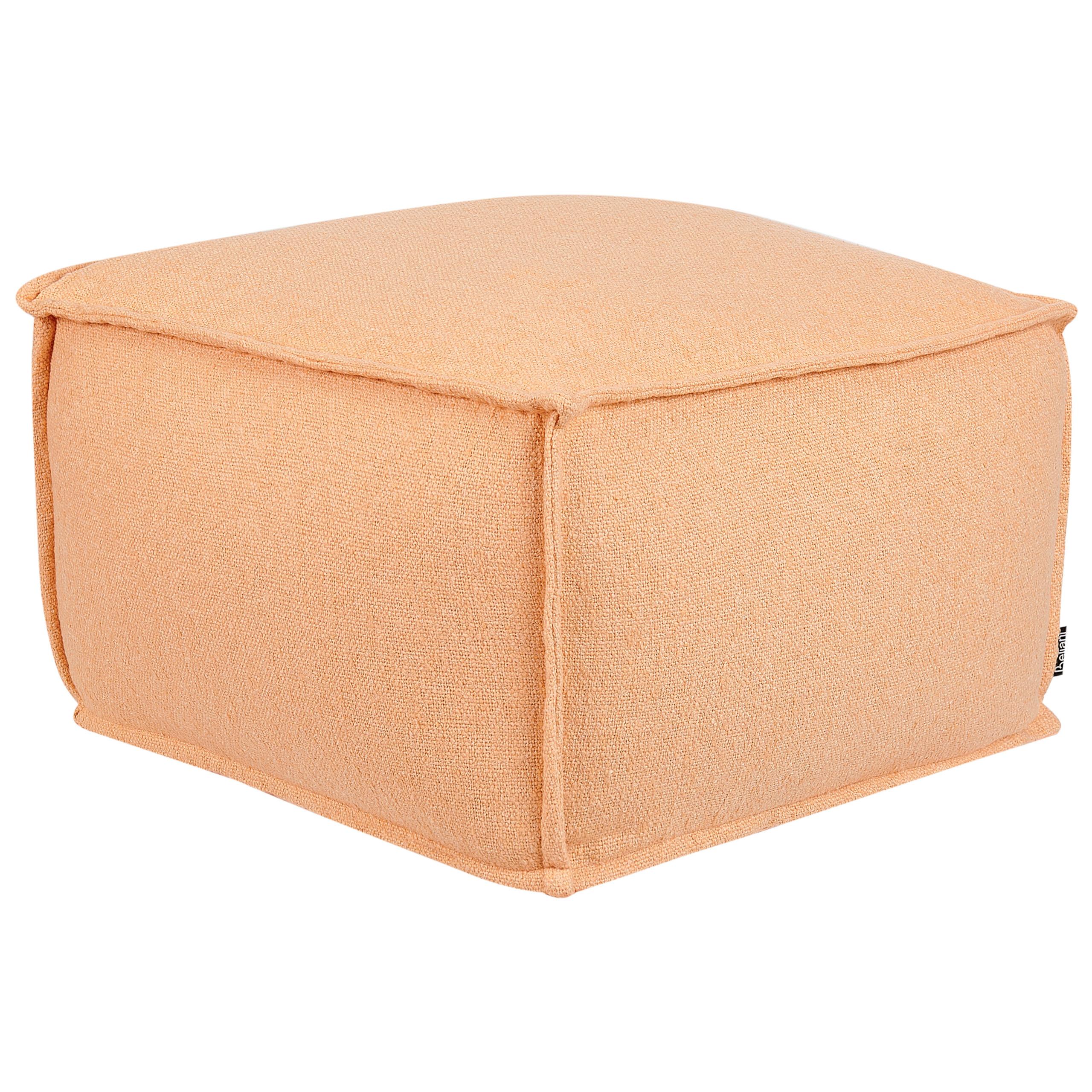 POUF Baumwolle Orange Sherali - Orange, Holz (50/30/50cm) - Beliani