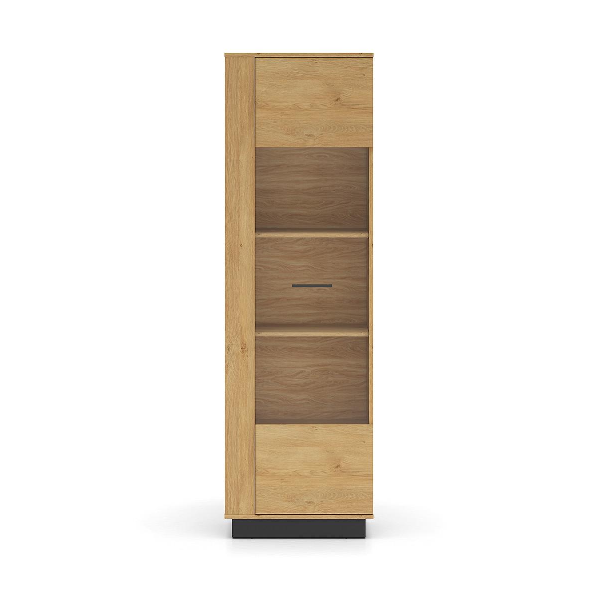 VITRINE Ysia Holz und Schwarz - Schwarz, Holzwerkstoff (60/196/40cm) - Petits-meubles