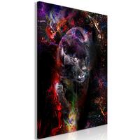 KUNSTDRUCK Schwarz 80/120 cm - Multicolor/Schwarz, Textil (80/120cm) - KUNSTLOFT