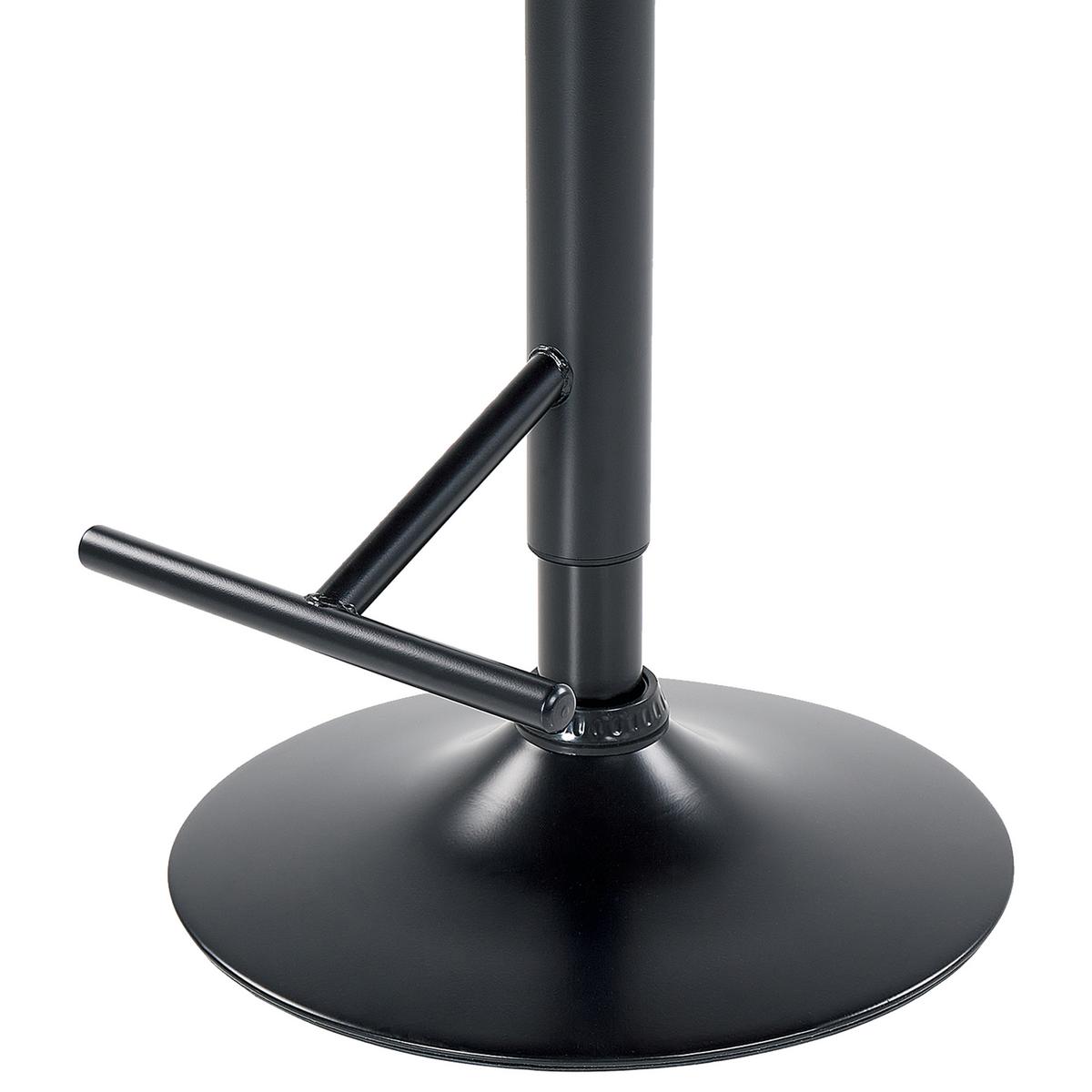 BARSTUHL 2er-Set drehbar Kunstleder Schwarz Petersburg - Schwarz/Braun, Holzwerkstoff/Metall (41/96/36cm) - Beliani