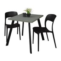 BARTISCH Eirene 70x70x75 schwarz matt/Pinie green matt lack - Grün, Metall (70/70/75cm) - 58aufmkessel