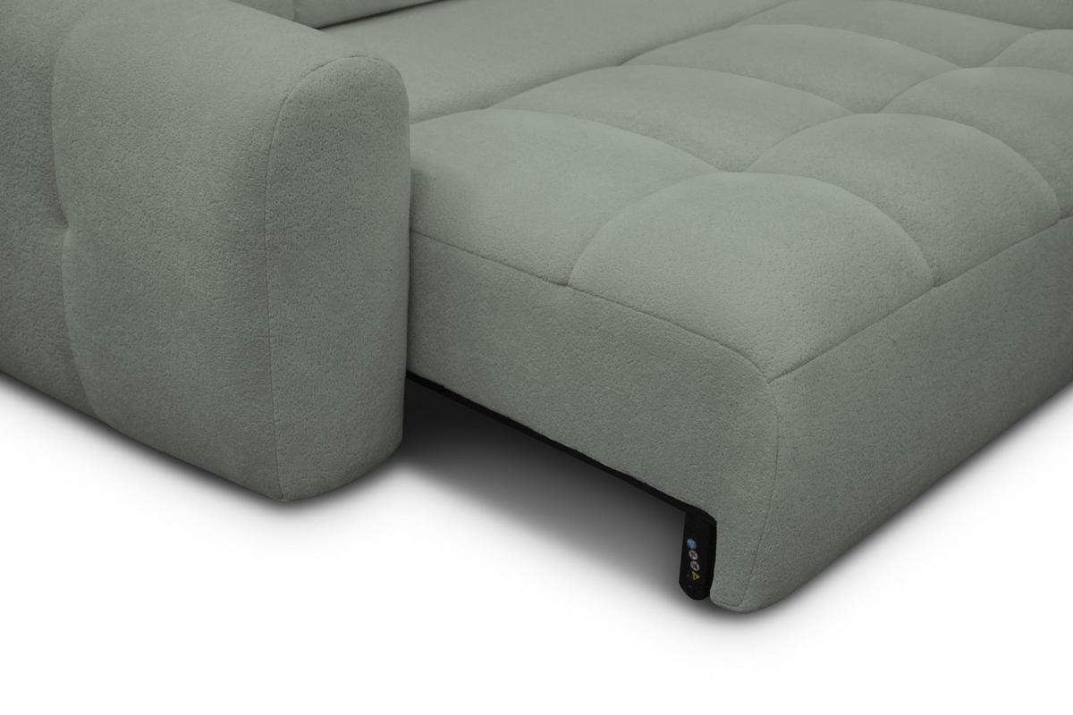 ECKSOFA LUMERO 4-Sitzer RECHTS, olive - Schwarz/Olivgrün, Holz/Textil (275/166cm) - Courtois Laville