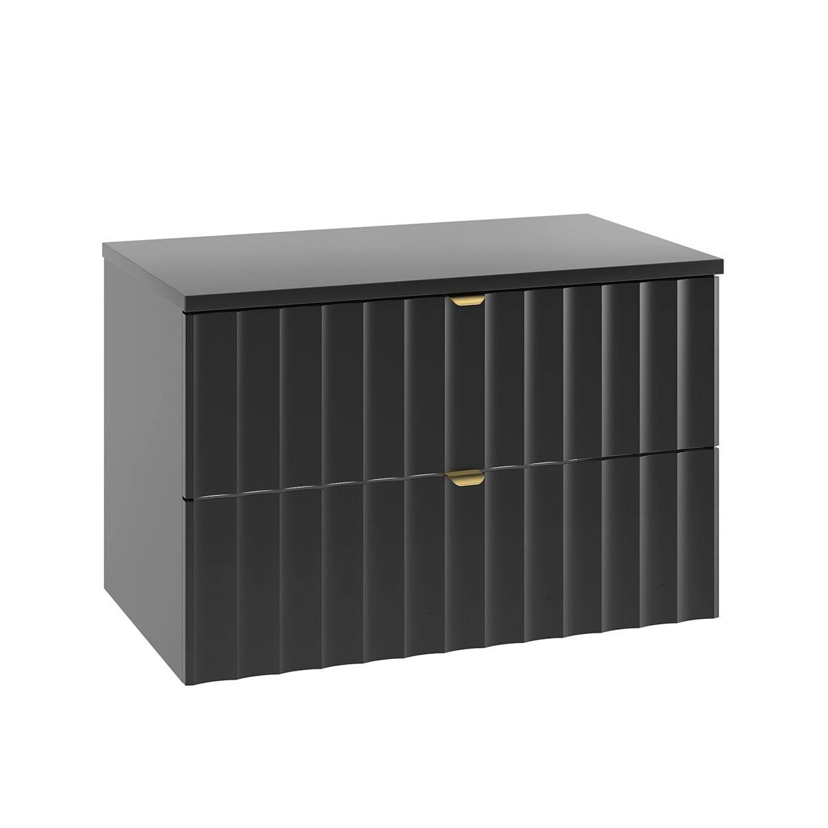 WASCHTISCHUNTERSCHRANK 80.6cm Lexa Schwarz - Schwarz, Holzwerkstoff (80.6/52.2/46.5cm) - Petits-meubles