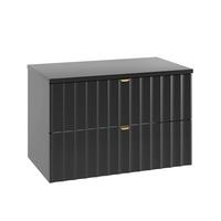 WASCHTISCHUNTERSCHRANK 80.6cm Lexa Schwarz - Schwarz, Holzwerkstoff (80.6/52.2/46.5cm) - Petits-meubles