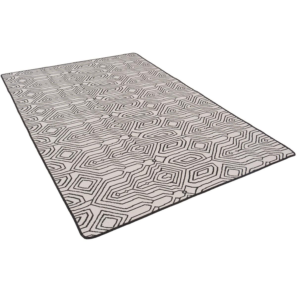 IN- UND OUTDOOR TEPPICH BEIDSEITIG NEWPORT MODERN - Schwarz, Textil (100/100cm) - Snapstyle