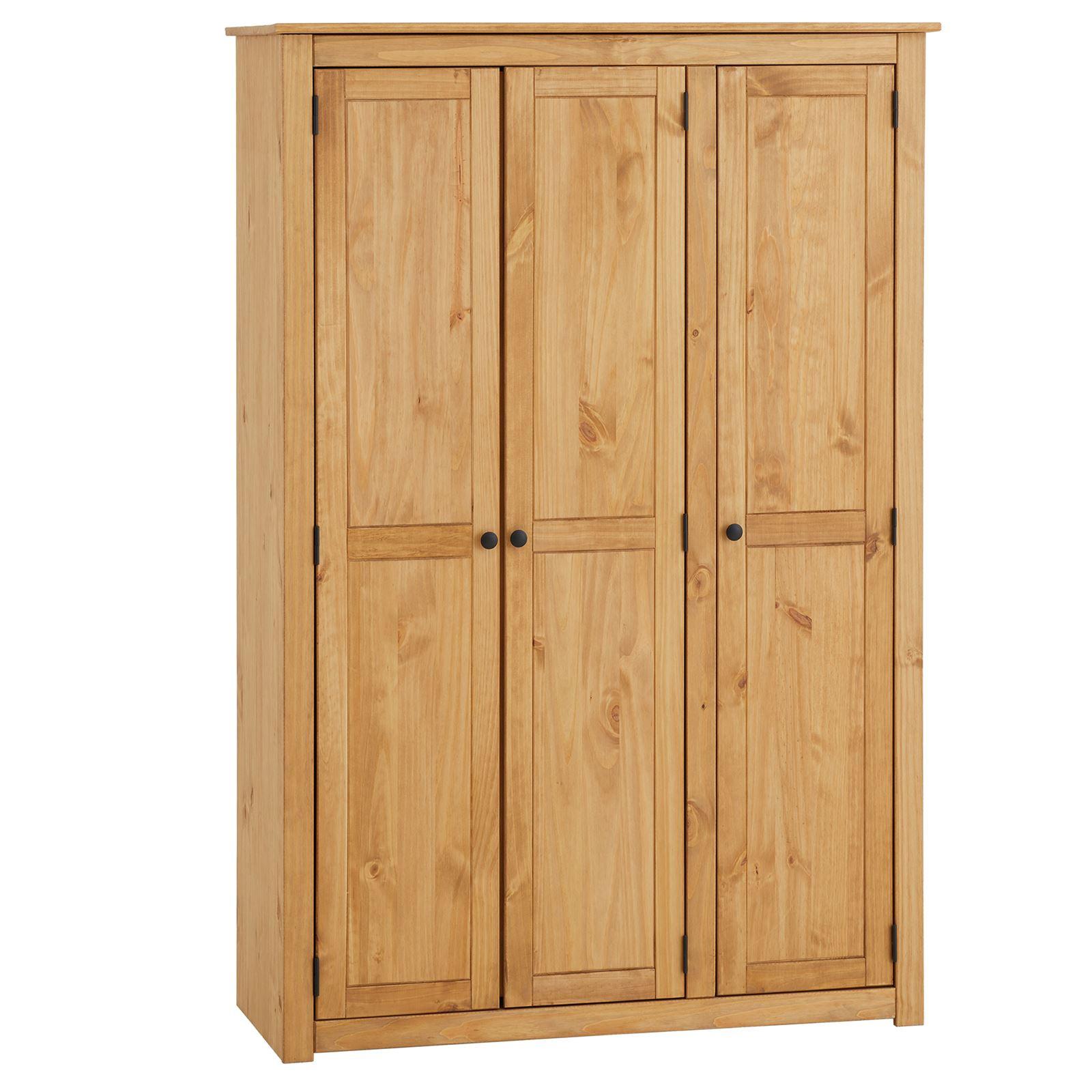 KLEIDERSCHRANK CANCUN gebeizt/gewachst - Kieferfarben, Holz (118/175/50cm) - CARO-Möbel