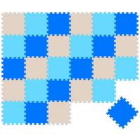 SPIELMATTE ab Null 270/90 cm Puzzlematte Hellblau - Multicolor, Kunststoff (30/30cm) - Littletom