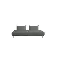 SCHLAFSOFA CANE Taupe Webstoff - Taupe/Schwarz, Textil/Metall (210/80/100cm) - KAWOLA