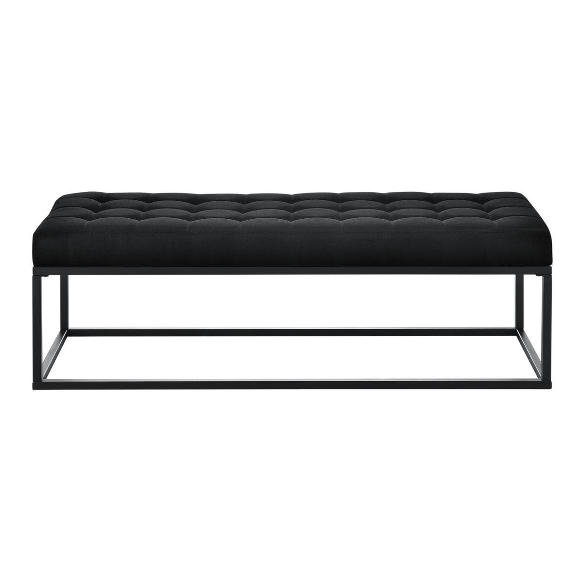 POLSTERBANK Salta - Schwarz, Textil/Metall (120/38/40cm) - pro.tec