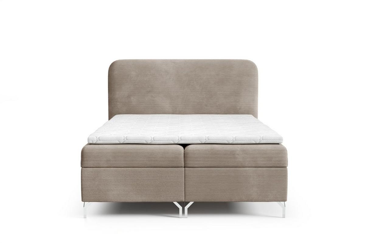 BOXBETT Emilio - Beige, Holzwerkstoff/Textil (180/200cm) - Fun Möbel