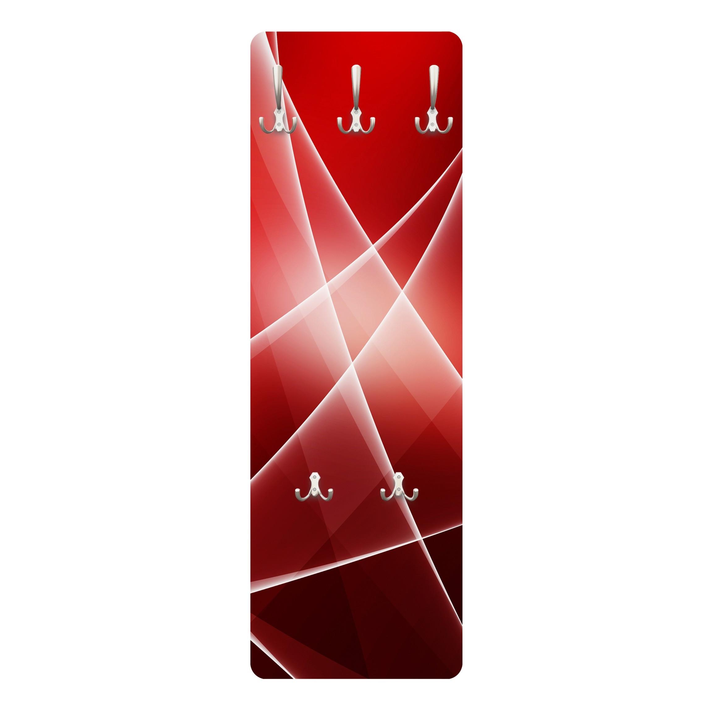 WANDGARDEROBE - Red Reflection 34/105 cm - Rot, Holzwerkstoff (34/105/1.6cm) - Bilderwelten