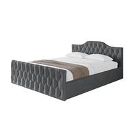 POLSTERBETT mit Bettkasten, Fußteil und Lattenrost, Boxbett mit Matratze H3/H4 - FALIO-Z-V1 120x200 Dunkelgrau - Anthrazit, Holzwerkstoff/Textil (120/200cm) - ALTDECOR