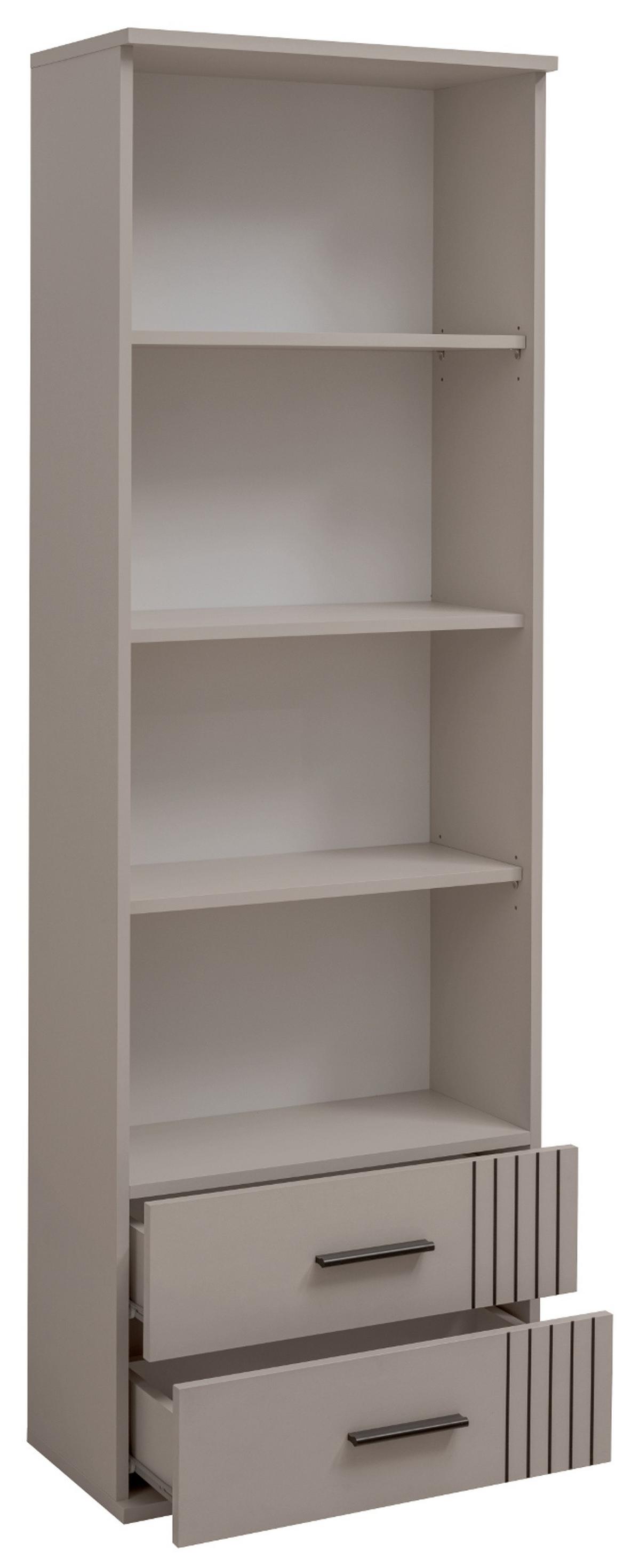 BÜCHERREGAL Kaschmir 59 x 175 cm, Standregal in modernem Design - Kaschmir/Schwarz, Holzwerkstoff/Kunststoff (59/175/30cm) - Inn.Furn