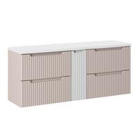 WASCHTISCHUNTERSCHRANK 140.4cm Riva Kaschmir - Beige/Weiß, Holzwerkstoff (140.4/59/40cm) - Petits-meubles