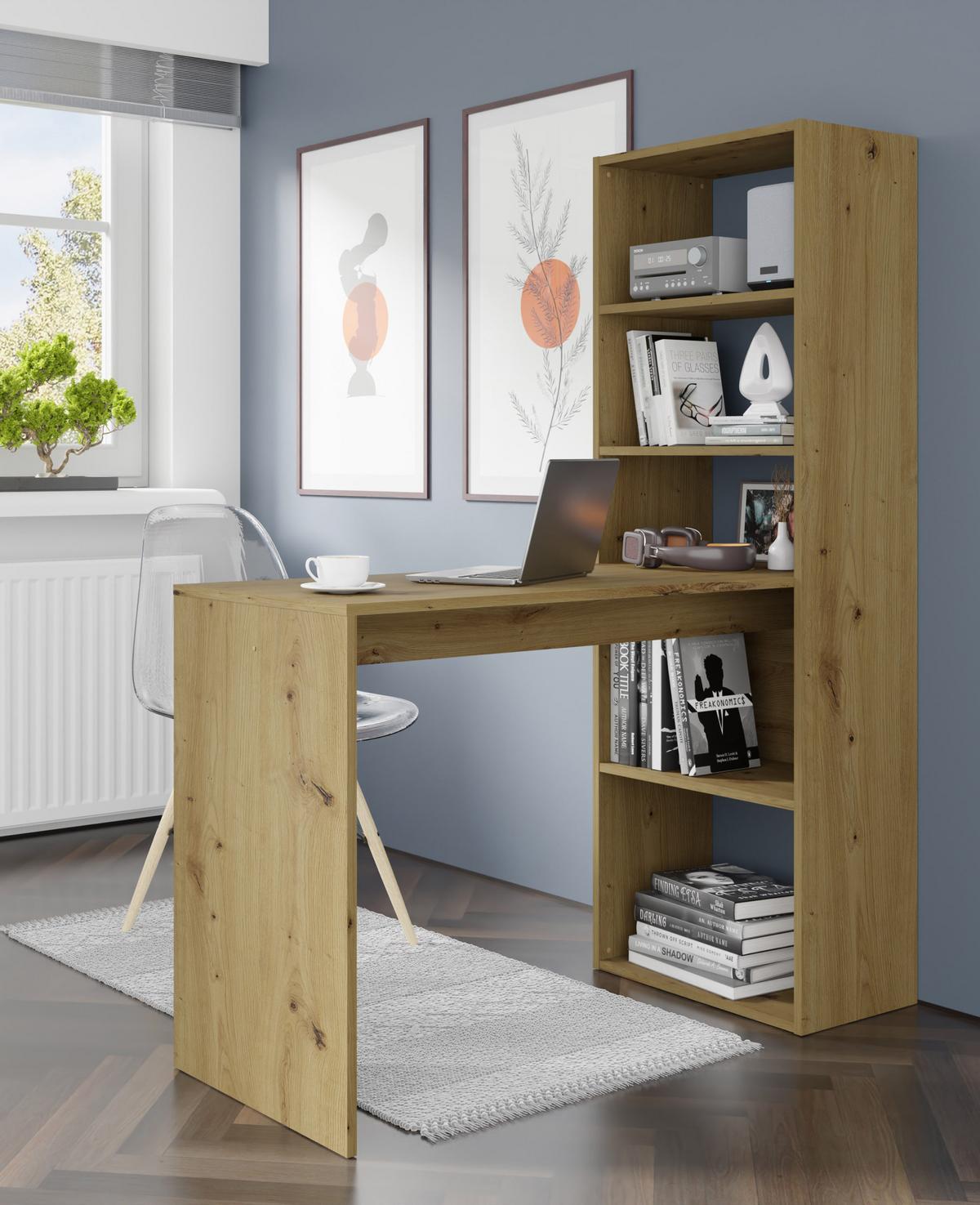 SCHREIBTISCH Artisan Eiche 50/150/120 - Eiche Artisan, Holzwerkstoff (81/50/150cm) - RAUMHIRSCH FURNITURE