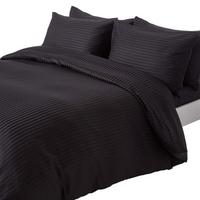 BETTWÄSCHE Damast Fadendichte 330 - Schwarz, Textil (200/200cm) - Homescapes
