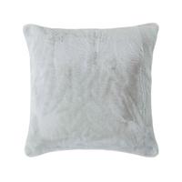 KISSENHÜLLE Kunstfell grau-rosé 46/46 cm - Hellgrau, Textil (46/46cm) - Homescapes