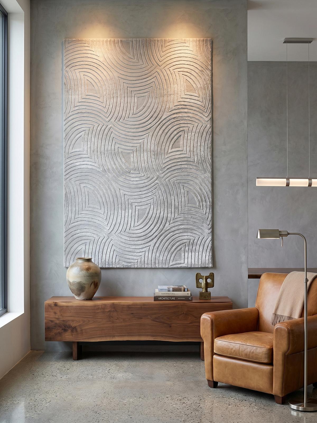 TEPPICH Kurzflor ILLER in Silber, mit 3D-Design, Florhöhe 12 mm, 80 x 250 cm - Silberfarben, Textil (80/250cm) - KADIMA DESIGN