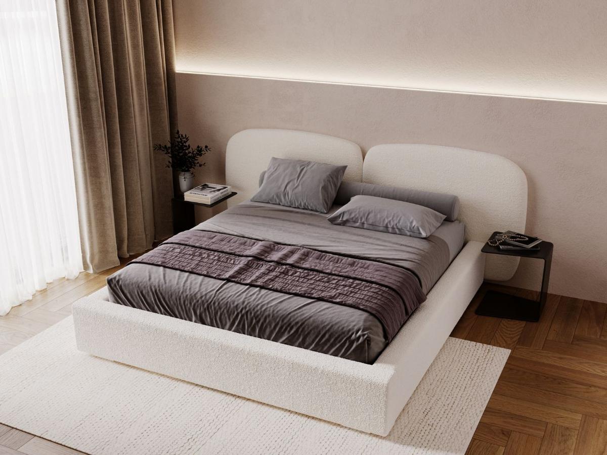 POLSTERBETT Palermo 180x200 Creme - Creme, Textil (180/200cm) - Graingold