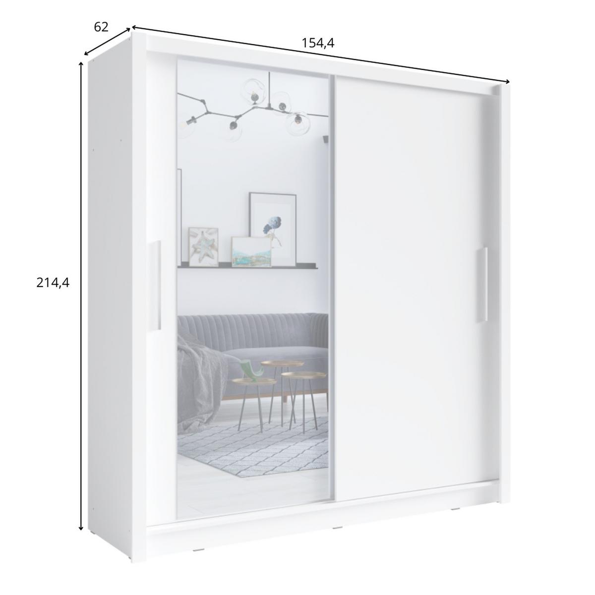 KLEIDERSCHRANK Graphit 155/214/62 - Graphitfarben, Holzwerkstoff (155/214/62cm) - RAUMHIRSCH FURNITURE