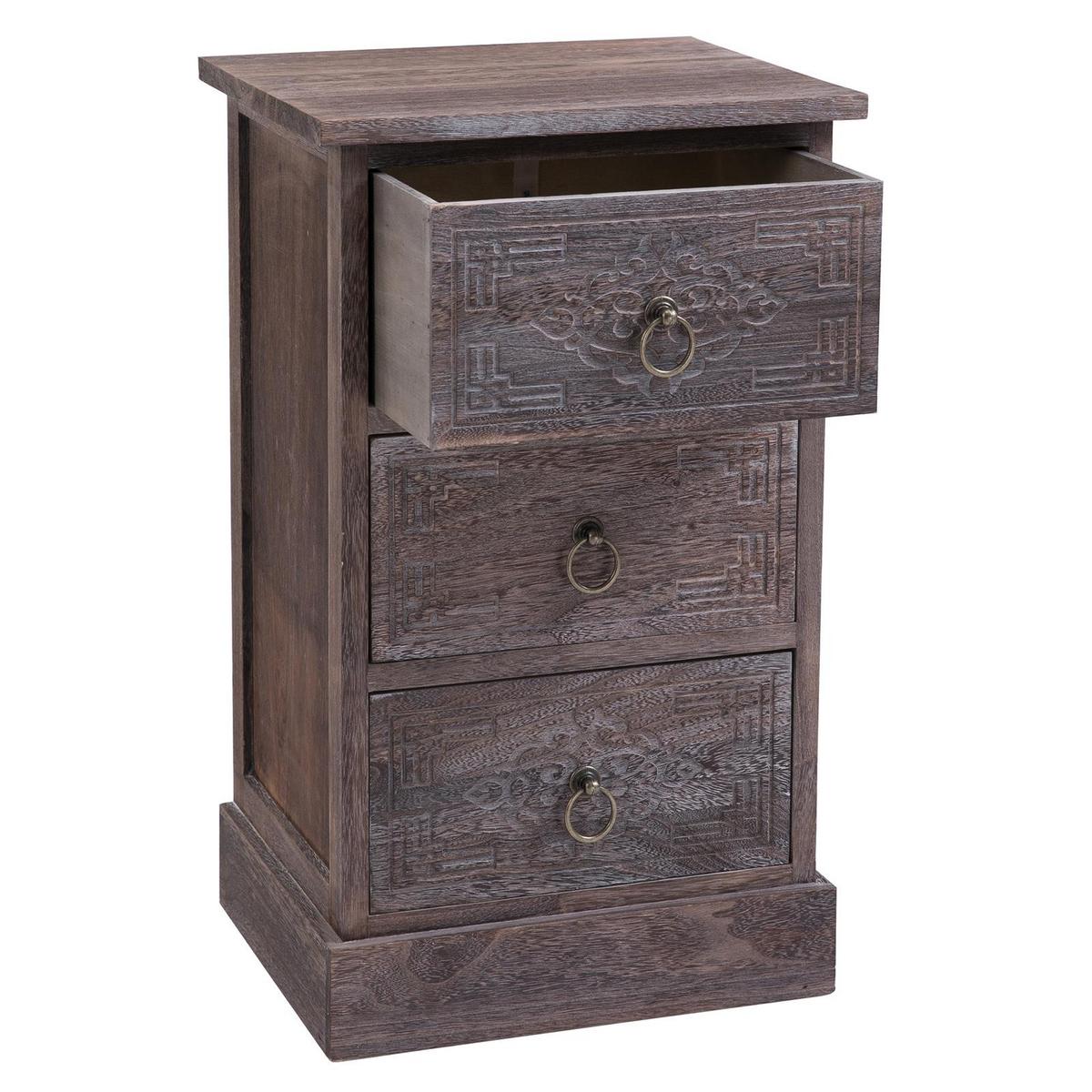 NACHTTISCH ENZO - Braun, Holz (35/59/30cm) - CARO-Möbel