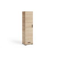 DREHTÜRENSCHRANK ALBANO 50/186/40cm 1-türig Sonoma Eiche - Sonoma Eiche, Holzwerkstoff (50/186/40cm) - MASSENO