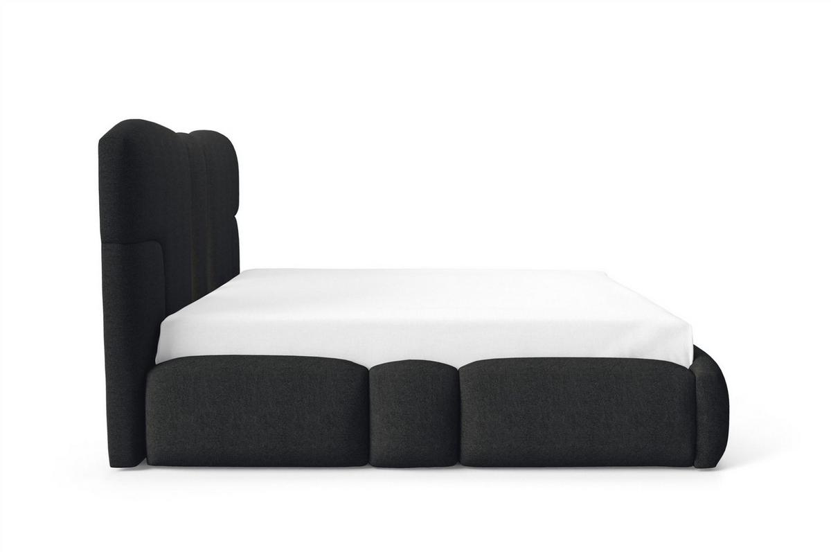 POLSTERBETT Jordan - Schwarz, Holzwerkstoff/Textil (140/200cm) - Fun Möbel
