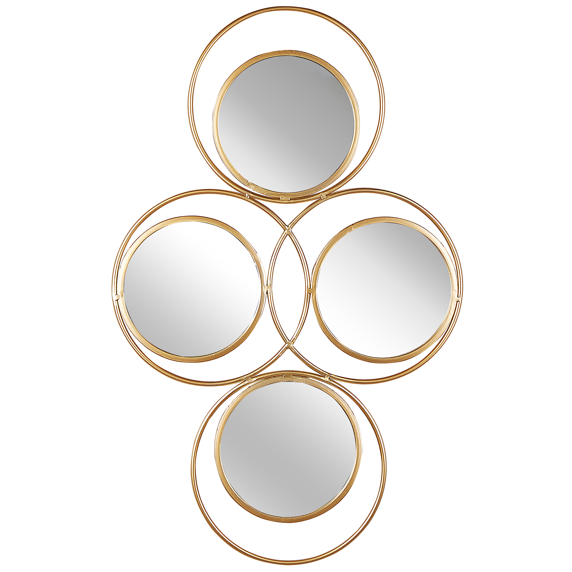 WANDSPIEGEL gold 4-teilig 50/80 cm Lescar - Goldfarben, Metall (50/80/2cm) - Beliani