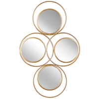 WANDSPIEGEL gold 4-teilig 50/80 cm Lescar - Goldfarben, Metall (50/80/2cm) - Beliani