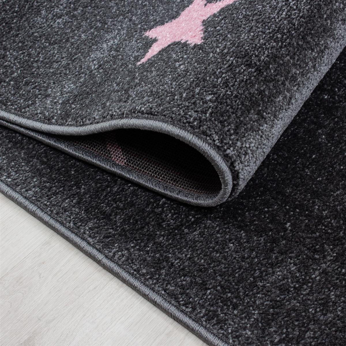 KINDERTEPPICH TASNA, mit Sternen-Motiv, Rosa, 80 x 150 cm - Rosa, Textil (150/80cm) - KADIMA DESIGN