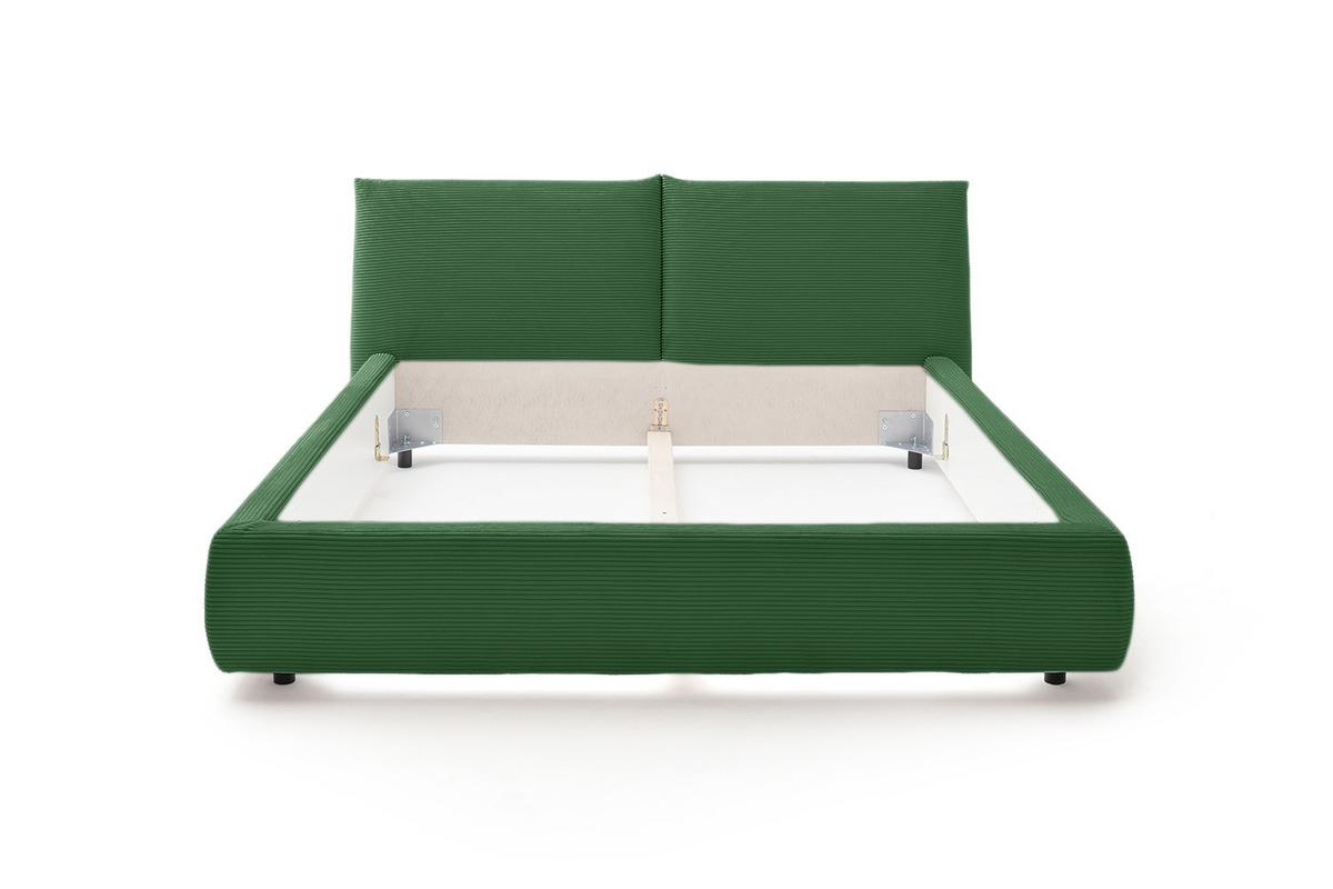 POLSTERBETT HENRY Smaragdgrün Cord - Smaragdgrün, Textil (200/200cm) - KAWOLA