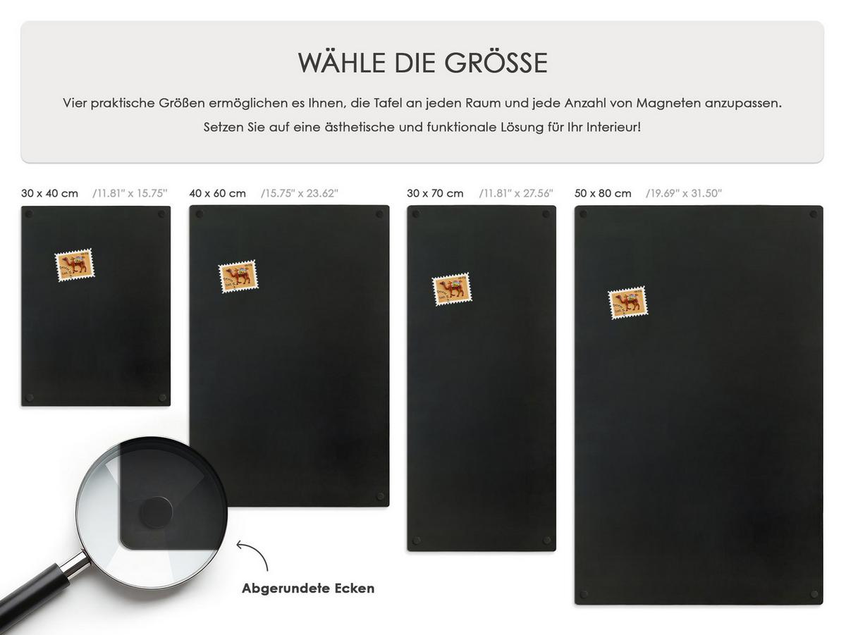 TAFEL magnetische 40x30 cm - Schwarz, Metall (30/40/0.1cm) - Wallfluent