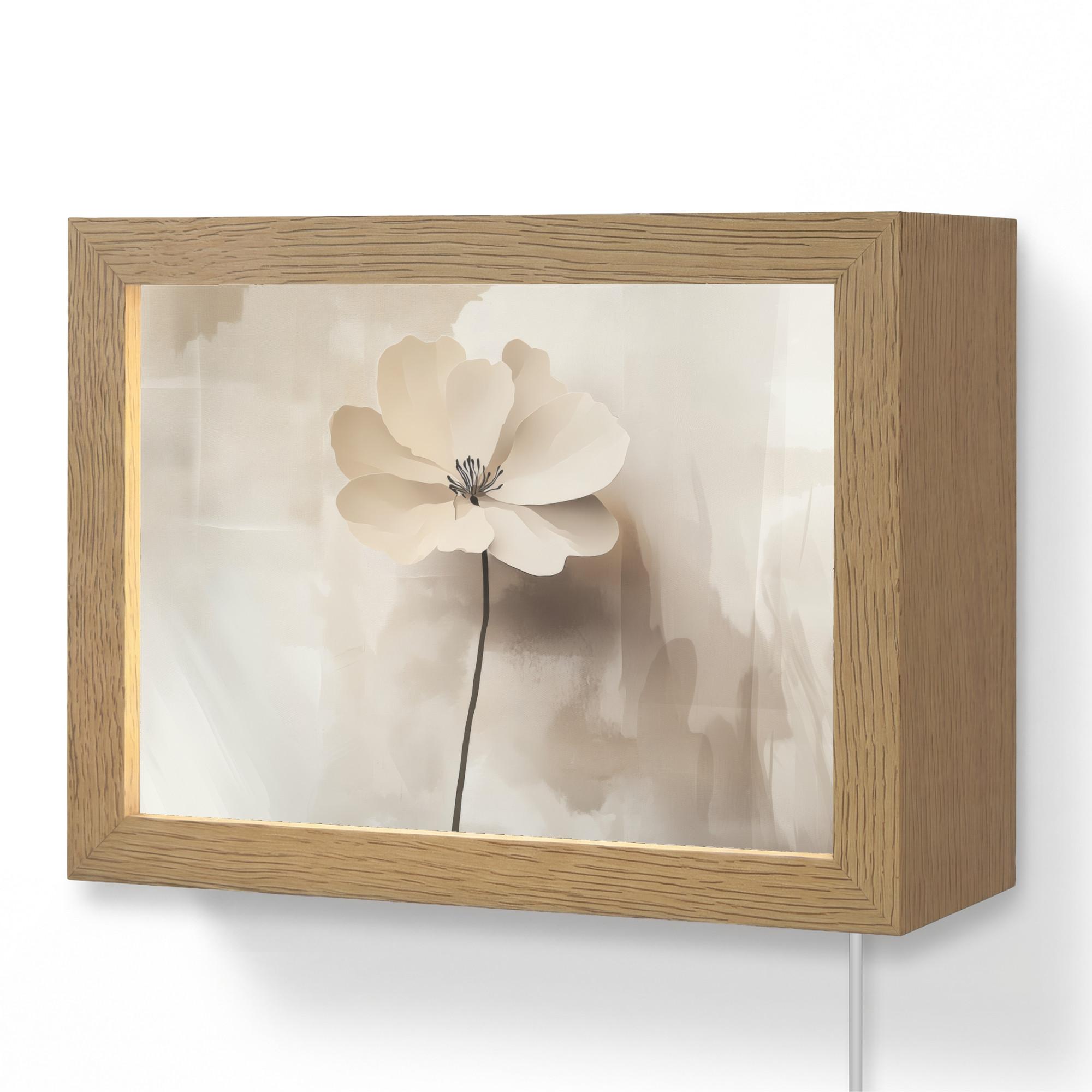WANDLEUCHTE Blume - Beige - Farbe - Schatten 20x15 cm - Beige, Holzwerkstoff (20/15/8cm) - OnlyWow