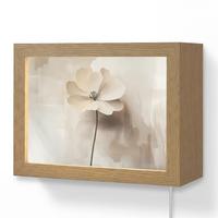 WANDLEUCHTE Blume - Beige - Farbe - Schatten 20x15 cm - Beige, Holzwerkstoff (20/15/8cm) - OnlyWow