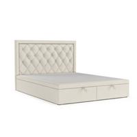 POLSTERBETT Nicobar mit Stauraum 160/200 cm Hellbeige im Alta Stoff - Sandfarben/Schwarz, Holz/Holzwerkstoff (160/200cm) - AltaBeds