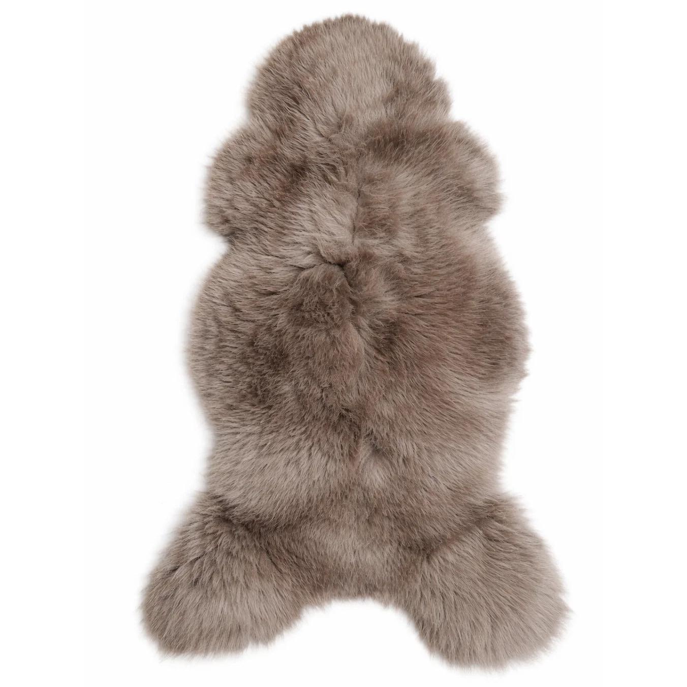 SCHAFFELL Premium Lammfell Natur ungeschoren weiche Wolle Taupe dyed ca. 115 cm - Taupe, Fell (65/115cm) - Provellus