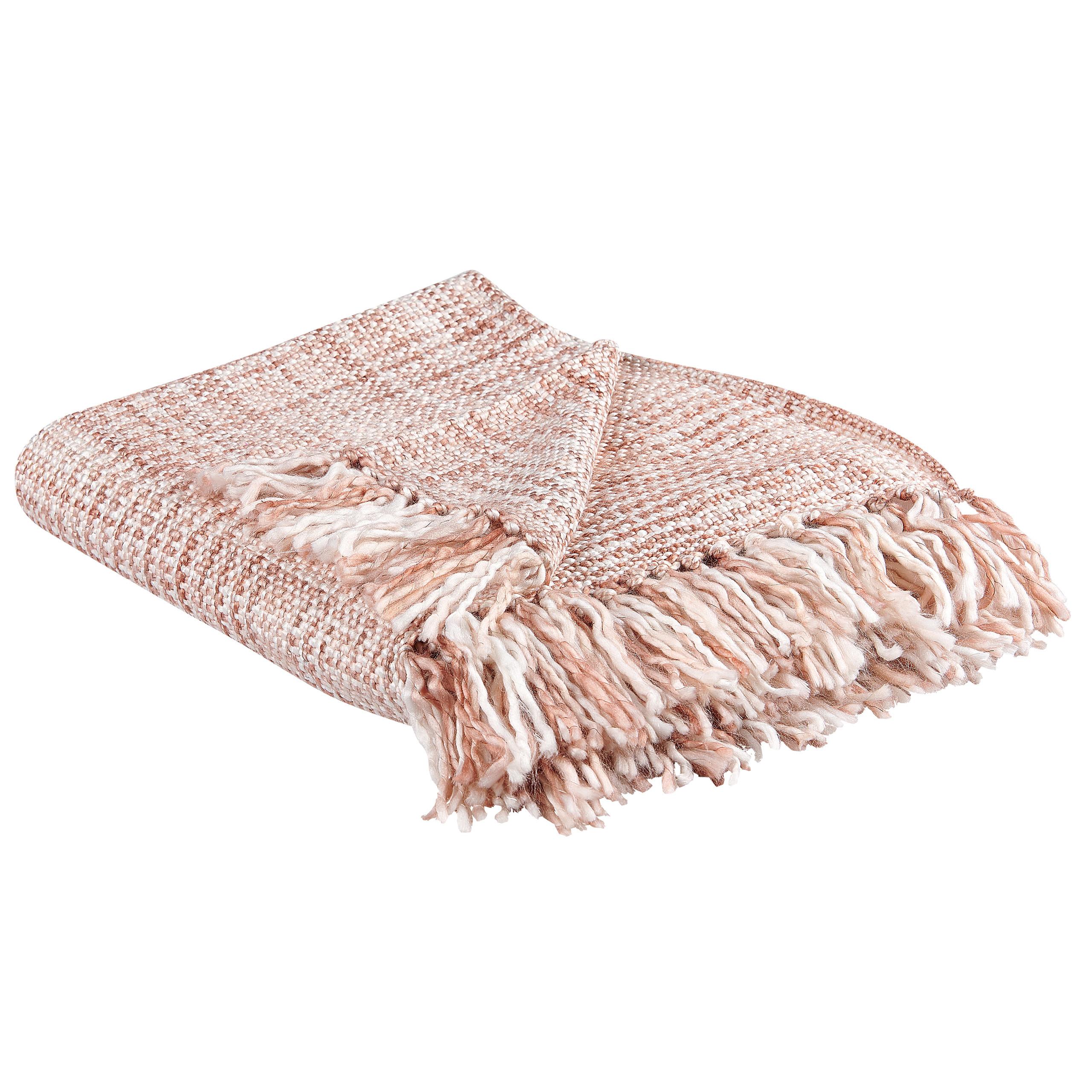 DECKE Goldbraun Deurali 125/150 cm - Braun, Textil (125/150cm) - Beliani