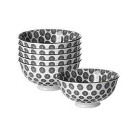 SERVIERSCHALEN Takeo Circles schwarz-weiß ø 12 cm 6er Set - Schwarz/Weiß, Keramik (12/6/12cm) - Ritzenhoff Breker